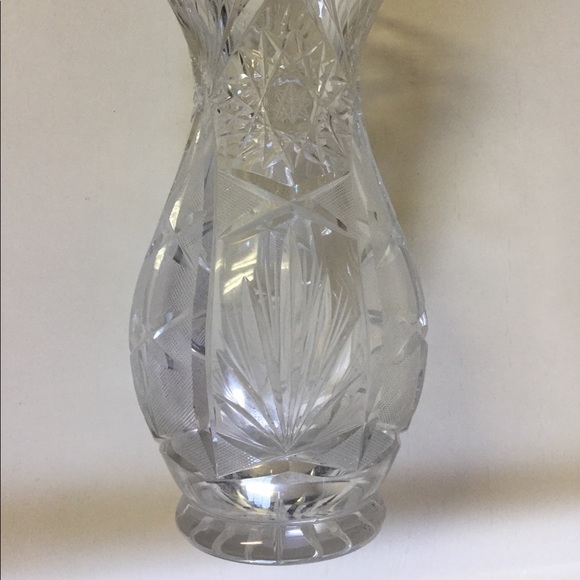 EUROPEAN Antique CRYSTAL GLASS VASE Handmade❤️ - Picture 4 of 8